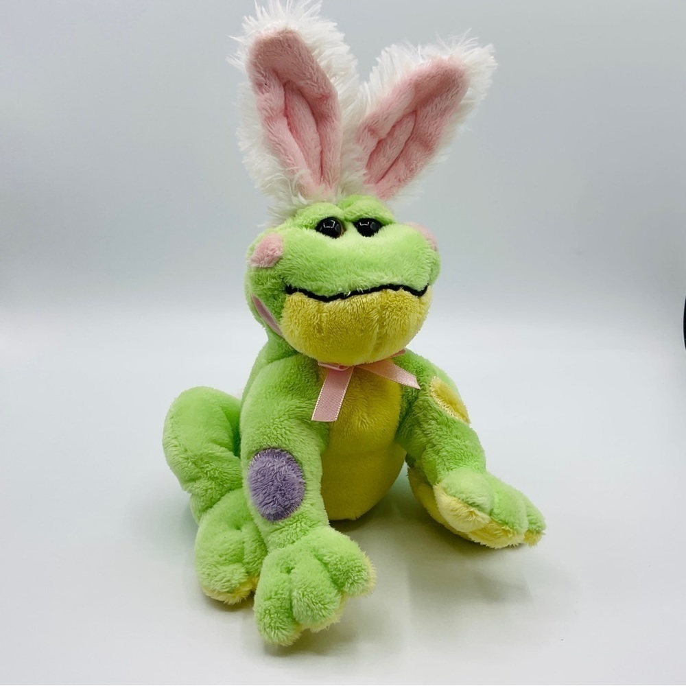 Ganz "FRABBIT" Frog Bunny 6” RABBIT Ears EASTER Stuffed Animal Soft Plush Green